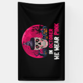 In oktober Draag we roze borstkanker Spandoek (Verticaal)