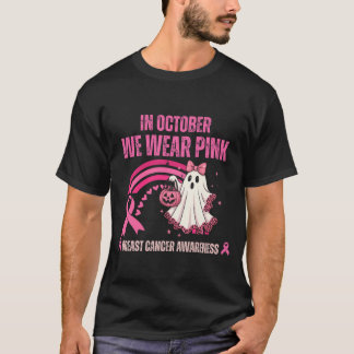 In oktober Draag we roze borstkanker T-shirt