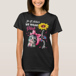 In oktober Draag we roze borstkanker T-shirt