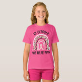 In oktober Draag we roze borstkanker T-shirt (Voorkant volledig)