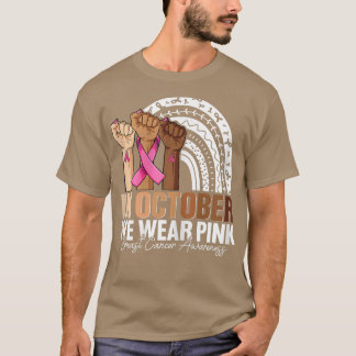 In oktober draag we roze borstkanker t-shirt