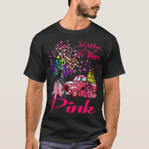In oktober Draag we roze - borstkanker T-shirt