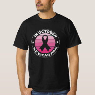 In oktober Draag we roze borstkanker T-shirt