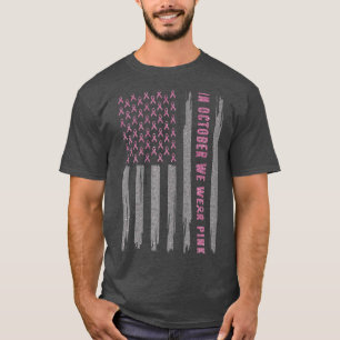 In oktober Draag we roze borstkanker T-shirt