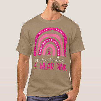 In oktober Draag we roze borstkanker T-shirt