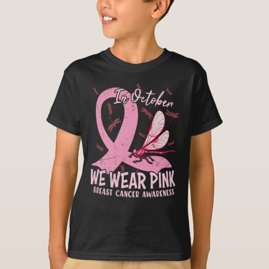 In oktober Draag we roze borstkanker T-shirt (Voorkant)