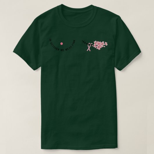 In oktober Draag we roze borstkanker T-shirt (Design voorkant)