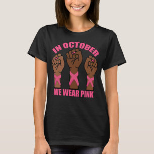 In oktober Draag we roze borstkanker T-shirt