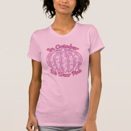 In oktober Draag we roze borstkanker T-shirt