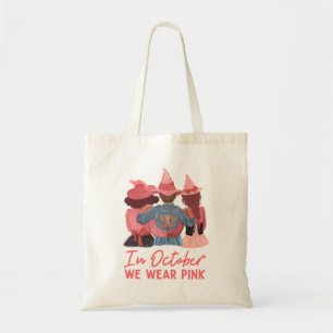 In oktober Draag we roze borstkanker Tote Bag