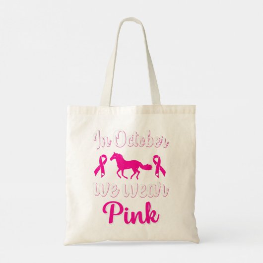 In oktober Draag we roze borstkanker Tote Bag (Achterkant)