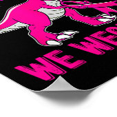 In oktober Draag we roze borstkanker Trex Dino Ki Poster (Hoek)