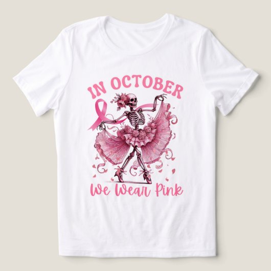 In oktober Draag we roze borstkanker Tri-Blend Shirt (Design voorkant)