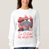 In oktober Draag we roze borstkanker Trui (Voorkant)