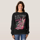 In oktober Draag we roze borstkanker Trui (Voorkant volledig)