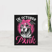 In oktober Draag we roze borstkankerbewuster Pi Kaart (Voorkant)