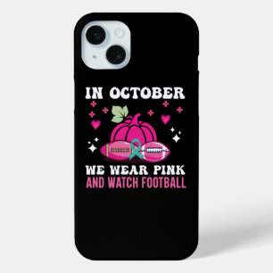 in oktober draag we roze borstkankerbewustwording  iPhone 15 mini hoesje
