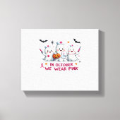 in oktober draag we roze borstkankerbewustzijn Cl Canvas Afdruk (Voorkant)