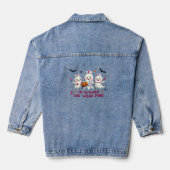in oktober draag we roze borstkankerbewustzijn Cl Denim Jacket (Achterkant)