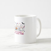 in oktober draag we roze borstkankerbewustzijn Cl Koffiemok (Voorkant rechts)