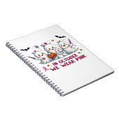 in oktober draag we roze borstkankerbewustzijn Cl Notitieboek (Rechterzijde)