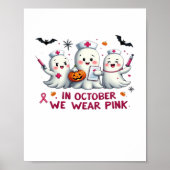 in oktober draag we roze borstkankerbewustzijn Cl Poster (Voorkant)