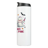 in oktober draag we roze borstkankerbewustzijn Cl Thermosbeker (Geroteerd rechts)