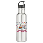 in oktober draag we roze borstkankerbewustzijn Cl Waterfles (Voorkant)