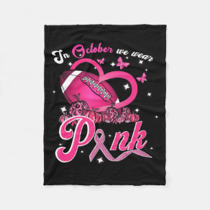 In oktober Draag we roze borstkankerbewustzijn Fleece Deken