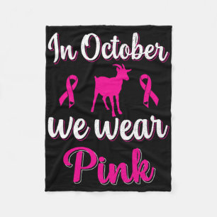 In oktober Draag we roze borstkankerbewustzijn Fleece Deken