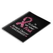 In oktober draag we roze borstkankerbewustzijn notitieboek (Linkerzijde)