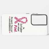 In oktober draag we roze borstkankerbewustzijn samsung galaxy hoesje (Linkerkant)