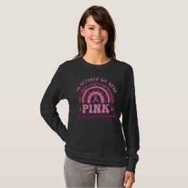 In oktober Draag we roze, borstkankerbewustzijn T-shirt