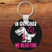 In oktober Draag we roze borstkankerbewustzijn tot Sleutelhanger (Voorkant)