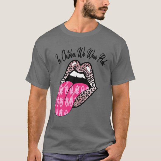 In oktober Draag we roze borstkankerbewustzijn tot T-shirt (Voorkant)