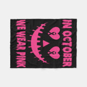 In oktober Draag we roze borstkankergriep Fleece Deken (Voorkant (Horizontaal))