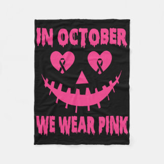 In oktober Draag we roze borstkankergriep Fleece Deken