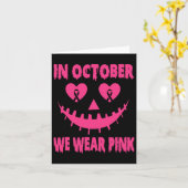 In oktober Draag we roze borstkankergriep Kaart (Gele Bloem)