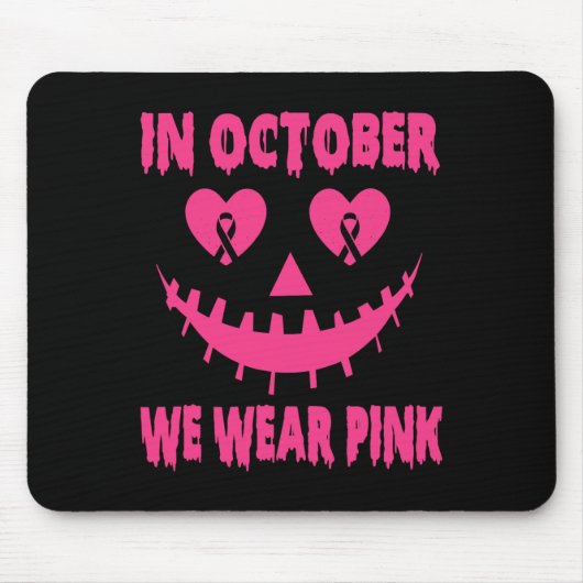 In oktober Draag we roze borstkankergriep Muismat (Voorkant)