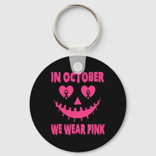 In oktober Draag we roze borstkankergriep Sleutelhanger