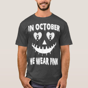 In oktober Draag we roze borstkankerjaster T-shirt