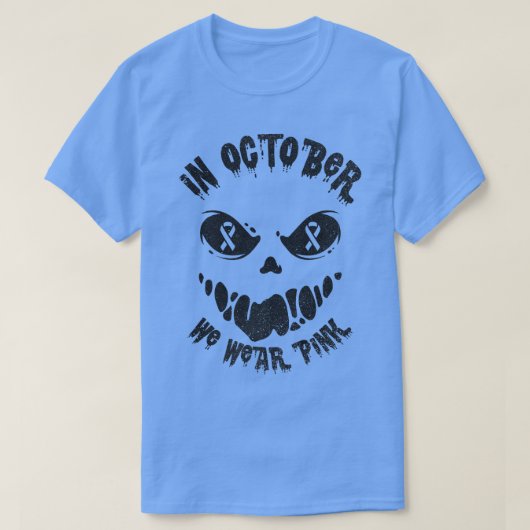 In oktober Draag we roze borstkankerjaster T-shirt (Design voorkant)