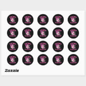In oktober Draag we roze borstkankervrouwen Ghost Ronde Sticker (Vel)