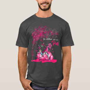 In oktober Draag we roze borstkankerwaarschuwing G T-shirt