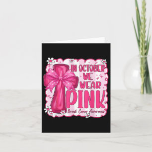 In oktober Draag we roze borstkankerwaarschuwing Kaart