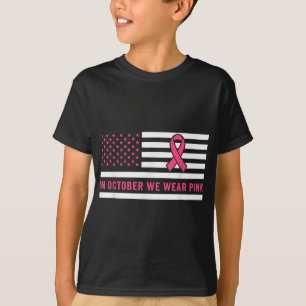 In oktober Draag we roze borstkankerwaarschuwing M T-shirt