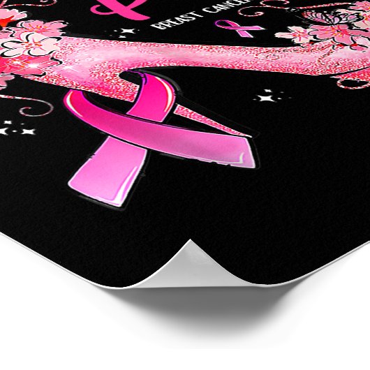 In oktober Draag we roze borstkankerwaarschuwing Poster (Hoek)