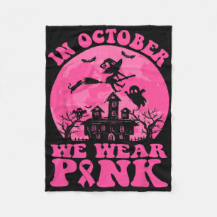 In oktober Draag we roze borstkankerwaarschuwing R Fleece Deken