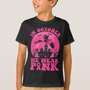 In oktober Draag we roze borstkankerwaarschuwing R T-shirt