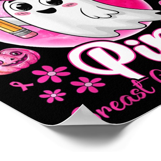 In oktober Draag we roze borstkankerwaarschuwing t Poster (Hoek)